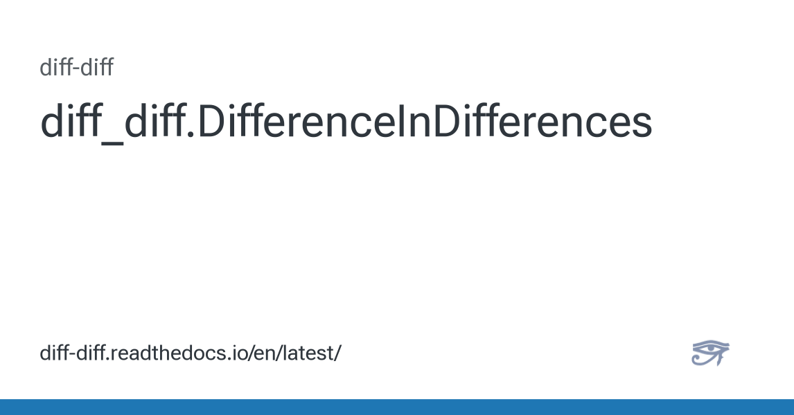 diff_diff.DifferenceInDifferences — diff-diff: Difference-in ...