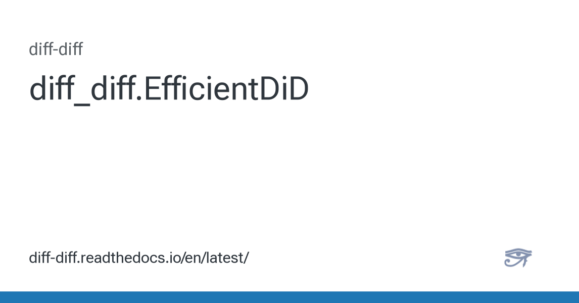 diff_diff.EfficientDiD — diff-diff: Difference-in-Differences Causal ...